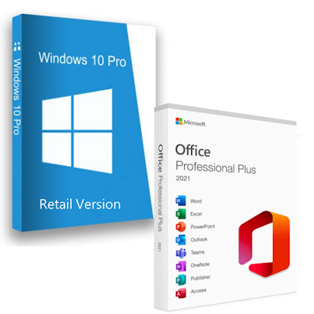 Windows 10 Pro Retail + Office 2021 Professional Plus Retail