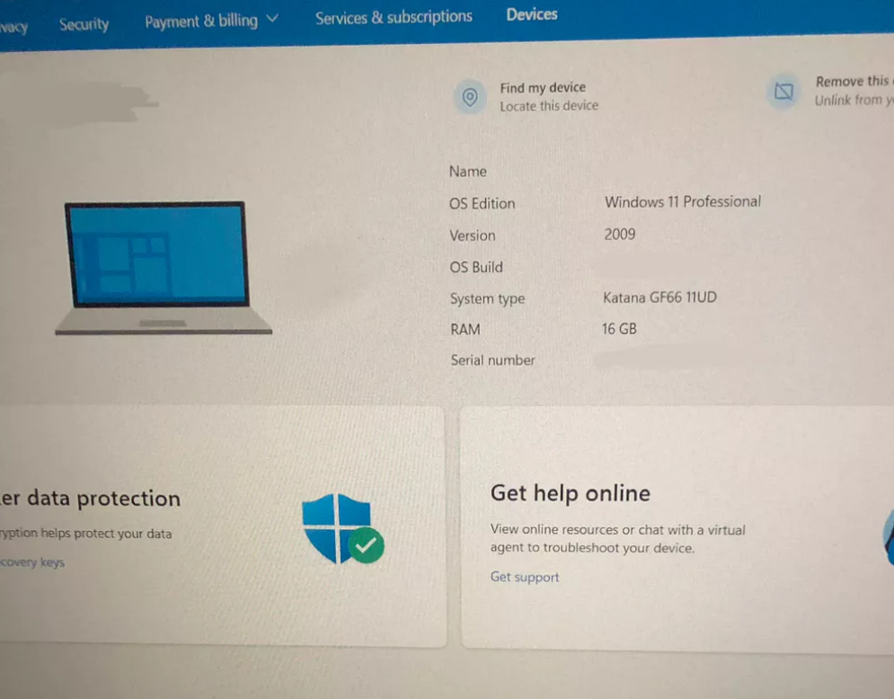 Windows 11 Pro activation screenshot
