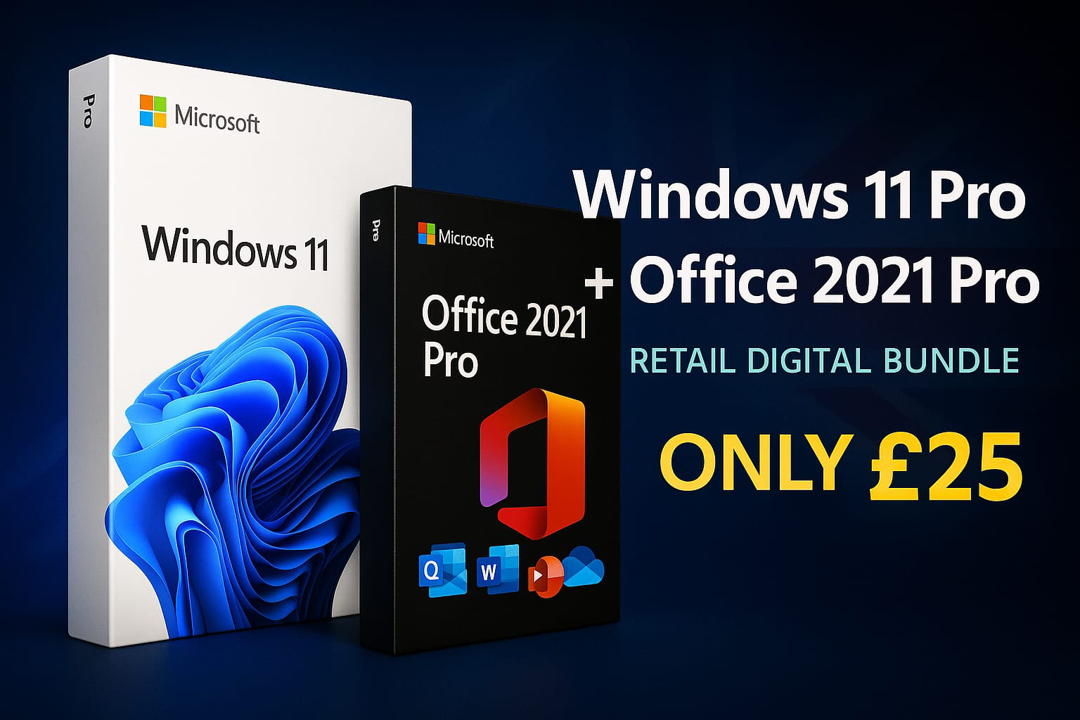 Windows 11 Pro and Office 2021 Pro retail digital bundle